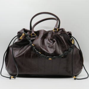 GIANNI CHIARINI BORSA MANO/TRACOLLA PELLE STAMPA ANGUILLA BORDEAUX