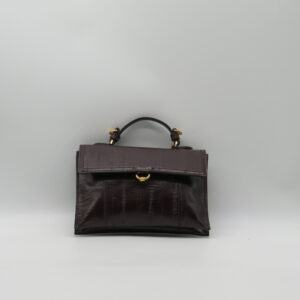GIANNI CHIARINI BORSA MINI MANO/TRACOLLA PELLE STAMPA ANGUILLA BORDEAUX