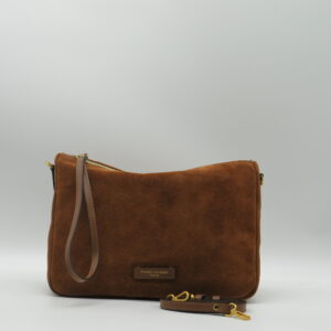 GIANNI CHIARINI POLSIERA/TRACOLLA MEDIA PELLE SCAMOSCIATA COGNAC