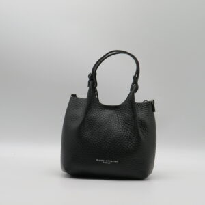 GIANNI CHIARINI BORSA DUA PICCOLA PELLE MARTELLATA NERA