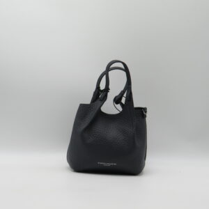 GIANNI CHIARINI BORSA MANO/TRACOLLA DUA PICCOLA PELLE BLU NOTTE