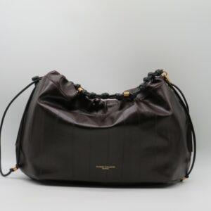 GIANNI CHIARINI SOTTOBRACCIO/TRACOLLA GRANDE PELLE STAMPA ANGUILLA BORDEAUX