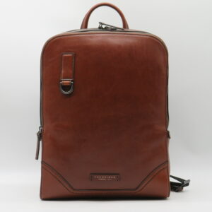 THE BRIDGE ZAINO PORTAPC DOPPIA ZIP PELLE CUOIO