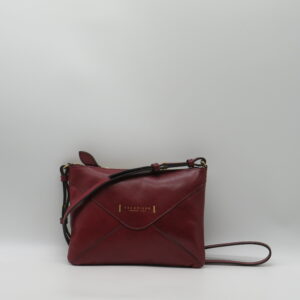 THE BRIDGE TRACOLLA PIATTA PELLE BORDEAUX