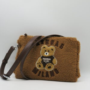 PASH BAG TRACOLLA PIATTA LANA NOCCIOLA+ORSETTO