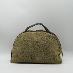 BORBONESE SEXY BAG GRANDE CON TRACOLLA CAMOSCIO OP NATURALE