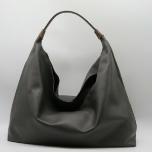 BORBONESE HOBOBAG GRANDE PELLE CACAO