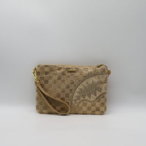 SPRAYGROUND POLSIERA CON TRACOLLA DAMIER ORO STRASS