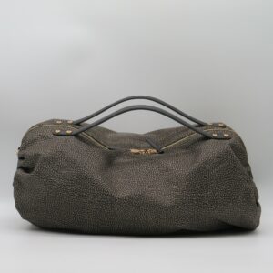 BORBONESE BAULETTO CILINDRICO GRANDE MANO/TRACOLLA JET CATRAME
