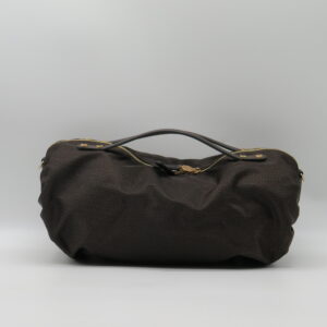 BORBONESE BAULETTO CILINDRICO MEDIO MANO/TRACOLLA JET CIOCCOLATO