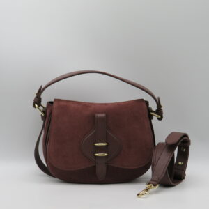 COCCINELLE SELLA PICCOLA CON PATTA MANO/TRACOLLA CAMOSCIO PELLE ROSSO LAMPONE