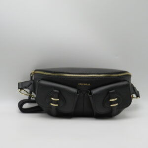 COCCINELLE MARSUPIO CON TASCHE PELLE MARTELLATA NERO