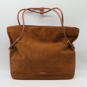 COCCINELLE SHOPPING GRANDE CAMOSCIO COGNAC
