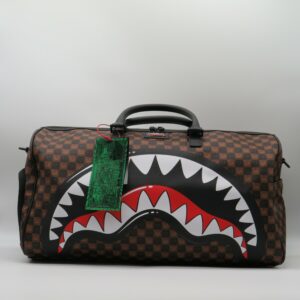 SPRAYGROUND BORSONE A MANO CON TRACOLLA DAMIER MARRONE SMILE