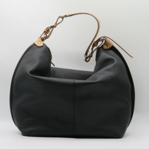 ALVIERO MARTINI 1'CLASSE SOTTOBRACCIO PELLE MARTELLATA NERO+GEO