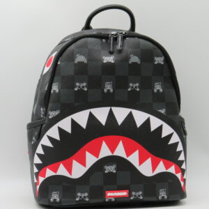 SPRAYGROUND ZAINO PICCOLO DOPPIA ZIP DAMIER GRIGIO ORSETTI
