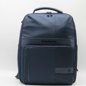 PIQUADRO ZAINO MEDIO PORTAPC DOPPIA ZIP TESSUTO TECNICO BLU