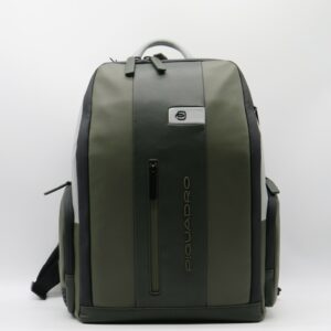 PIQUADRO ZAINO PORTAPC 14" DOPPIA ZIP LINEA URBAN VERDE/GRIGIO