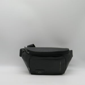 PIQUADRO MARSUPIO PELLE MARTELLATA NERO
