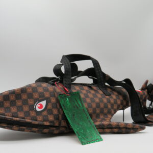 SPRAYGROUND BORSA MANO/TRACOLLA SQUALO DAMIER MARRONE SMILE