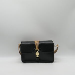 ALVIERO MARTINI 1'CLASSE SOTTOBRACCIO/TRACOLLA PICCOLO PELLE LISCIA NERO+GEO