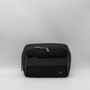 PIQUADRO BEAUTY DOPPIA ZIP TESSUTO NERO