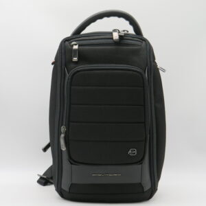 PIQUADRO ZAINO/MONOSPALLA GRANDE DOPPIA ZIP TESSUTO NERO
