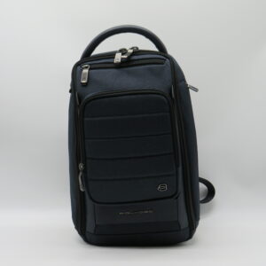 PIQUADRO ZAINO/MONOSPALLA GRANDE DOPPIA ZIP TESSUTO BLU