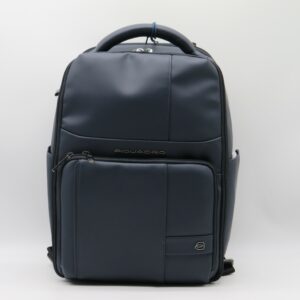 PIQUADRO ZAINO PORTAPC DOPPIA ZIP+ ESPANSIONE GOMMATO BLU