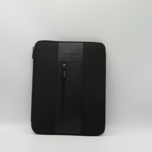 PIQUADRO PORTABLOCCO TESSUTO TECNICO BIO + PELLE NERO