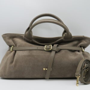 M-BRC BORSA MEDIA MANO/TRACOLLA CAMOSCIO TAUPE