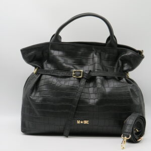 M-BRC BORSA GRANDE MANO/TRACOLLA PELLE STAMPA COCCO NERO