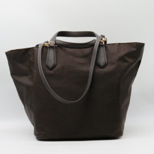 BORBONESE BORSA GRANDE MANO/SOTTOBRACCIO JET CIOCCOLATO+CASTAGNA