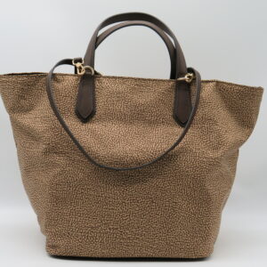 BORBONESE BORSA GRANDE MANO+SOTTOBRACCIO JET NOCCIOLA+CASTAGNA