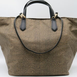 BORBONESE BORSA GRANDE MANO+SOTTOBRACCIO JET MARRONE OP