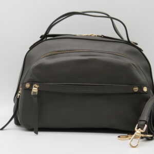 BORBONESE SEXY BAG MEDIA MANO/TRACOLLA PELLE CACAO