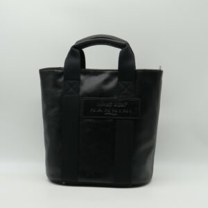 NANNINI BORSA SECCHIELLO MANO/TRACOLLA PELLE LISCIA NERO