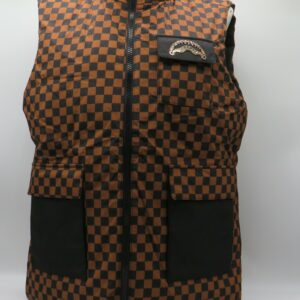 SPRAYGROUND PIUMINO SMANICATO REVERSE NERO/DAMIER MARRONE