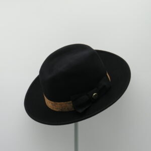 ALVIERO MARTINI 1'CLASSE CAPPELLO CASUAL FELTRO NERO FRASCIA GEO